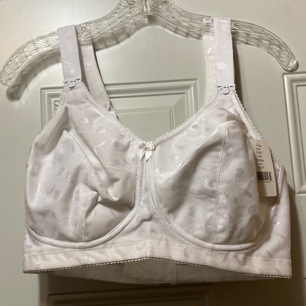 Elila White Full-Coverage Soft Cup Bra - Women Intimates & Sleepwear 36F NWT